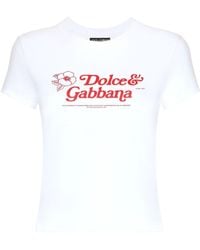 Dolce & Gabbana - Stretch-cotton Logo T-shirt - Lyst