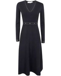 Twinset - Embellished V-Neck Dress - Lyst