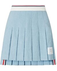 Thom Browne - Pleated Mini Skirt - Lyst