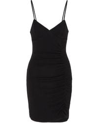 ARMANI EXCHANGE - Ruched Spaghetti-Strap Mini Dress - Lyst