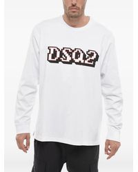 DSquared² - Logo-Print Long-Sleeve T-Shirt - Lyst
