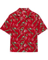 KENZO - Tulip-Print Short-Sleeve Shirt - Lyst
