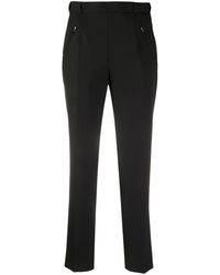 Damen Bekleidung Hosen und Chinos Capri Hosen und cropped Hosen Maison Margiela Wolle High-Rise-Hose aus Schurwolle in Schwarz 