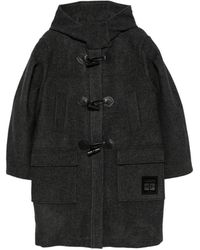 Ganni - Hooded Toggle-Fastening Coat - Lyst