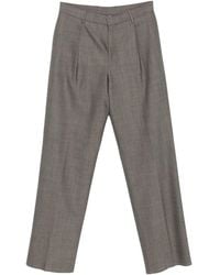 Lardini - Wollen Broek Met Geplooid Detail - Lyst