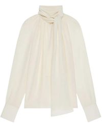 Givenchy - Bluse Mit Knoten - Lyst