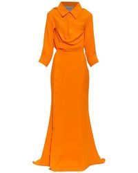 Balenciaga - Silk Dress With Long Sleeves - Lyst