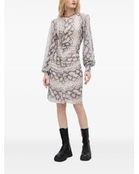 Bruuns Bazaar - Vestido midi con estampado de piel de serpiente - Lyst