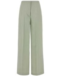 Alberta Ferretti - Satin Trousers - Lyst