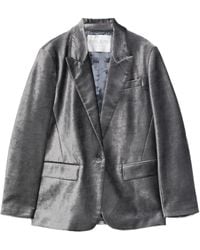 forte_forte - Velvet Single-Breasted Blazer - Lyst