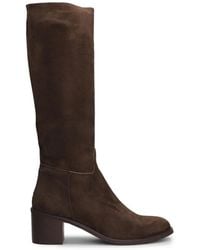 Julie Dee - Suede Block-Heel Boots - Lyst