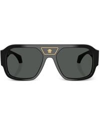 Versace - Medusa Head Geometric-Frame Sunglasses - Lyst