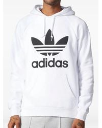 adidas - Trefoil-Print Hoodie - Lyst