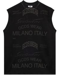 Gcds - Sleeveless Printed Vest - Lyst