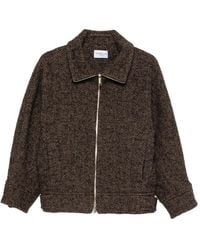 Marella - Mlslana Herringbone Zip-Fastening Jacket - Lyst
