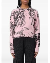 Moschino - Illustrative-Print Cotton Sweater - Lyst