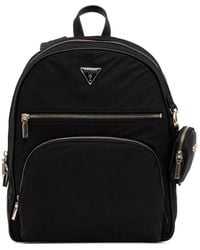 Guess - Zip Logo-Plaque Backpack - Lyst
