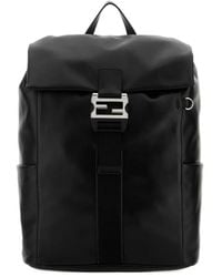 Fendi - Flux Buckle Leather Backpack - Lyst