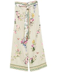 CAMILLA - Floral-Print Belted Palazzo Pants - Lyst