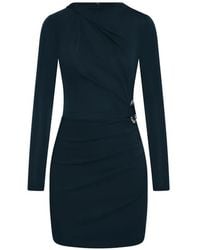 Rebecca Vallance - Kiana-Colored Stretch Jersey Long-Sleeved Mini Dress With Metal Buckle - Lyst