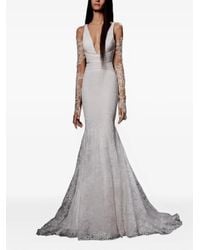 Vera Wang - Frania Lace-Panelled Mermaid-Silhouette Maxi Bridal Dress - Lyst