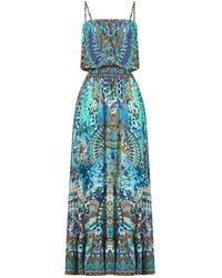 CAMILLA - Robe Fleurie À Taille Froncée - Lyst