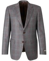 Canali - Check-Pattern Blazer - Lyst
