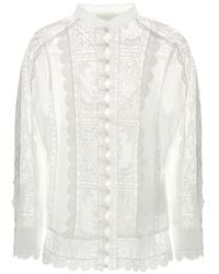 Zimmermann - Blusa Aster Ricamata - Lyst
