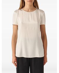 Max Mara - Satin-Finish Short-Sleeve Top - Lyst