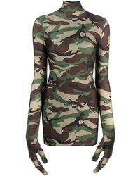 Vetements - Camouflage-pattern Glove-sleeves Minidress - Lyst