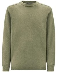 C.P. Company - Metropolis Series Bouclè Extrafine Merino Crewneck Logo Sweater - Lyst