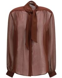 Lardini - Pussy-Bow Blouse - Lyst