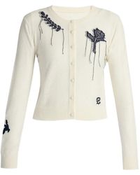 Erdem - Flower-Embroidered Cardigan - Lyst