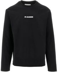 Jil Sander - Logo-Detail T-Shirt - Lyst