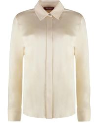 Max Mara - Blouse Met Satijnen Afwerking - Lyst