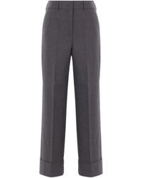 Incotex - Cuffed Wool Trousers - Lyst