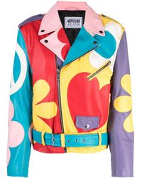 Moschino Jeans - Graphic-print Notched-lapels Jacket - Lyst