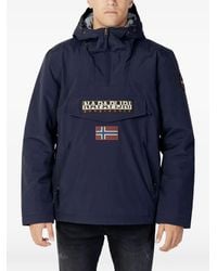 Napapijri - Logo-Patch Hooded Jacket - Lyst