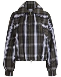 Patou - Check-Print Long-Sleeve Bomber Jacket - Lyst