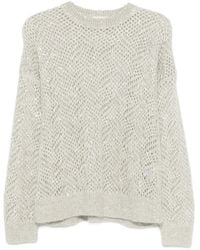 Brunello Cucinelli - Wool Blend Crewneck Sweater - Lyst