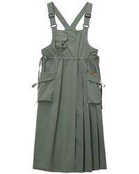 Musium Div. - Pockets Pleated Midi Dress - Lyst
