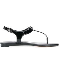 Calvin Klein Sandalias con placa del logo - Negro