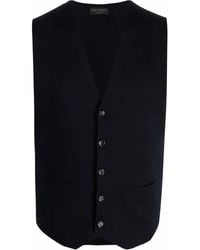 Dell'Oglio - V-Neck Fine-Knit Vest - Lyst