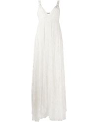 Maria Lucia Hohan - V-neck Embroidered Tulle Gown - Lyst
