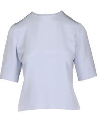 Peter Cohen - Silk Round-Neck Blouse - Lyst