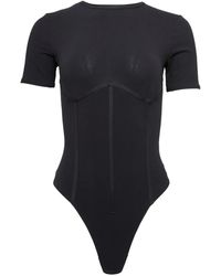 Fleur du Mal - Organic-Cotton T-Shirt Bodysuit - Lyst