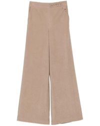 Bye - Corduroy Floral-Embroidered Trousers - Lyst