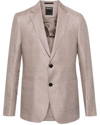 Zegna - Notched-lapels Single-breasted Blazer - Lyst