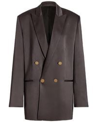 Alberta Ferretti - Double-Breasted Peak-Lapel Blazer - Lyst
