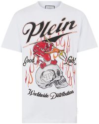 Philipp Plein - Camiseta Con Motivo Gráfico De Strass - Lyst